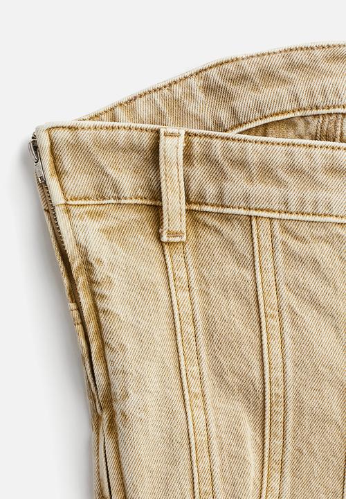 H&M - Denim bustier - beige