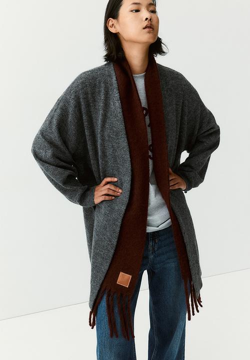 H&M - Long cardigan - dark grey marl 