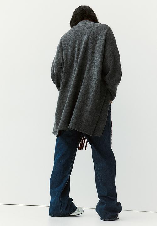 H&M - Long cardigan - dark grey marl 