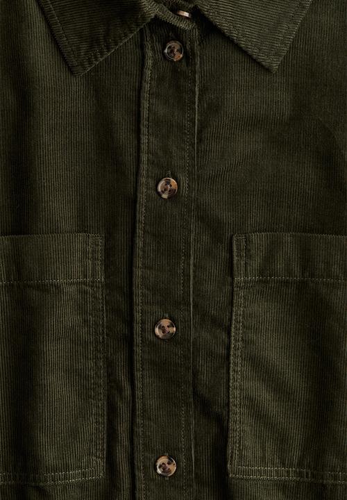H&M - Corduroy shirt - dark green