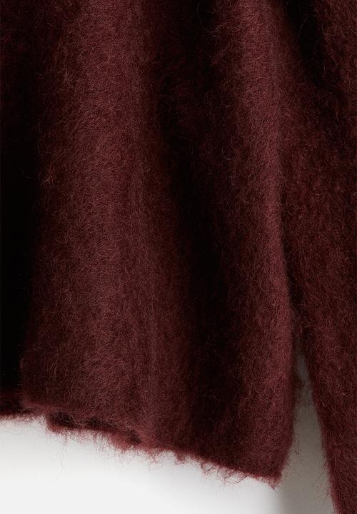 H&M - Oversized mohair-blend jumper - burgundy