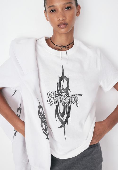 Printed T-shirt - white slipknot - 1235222017