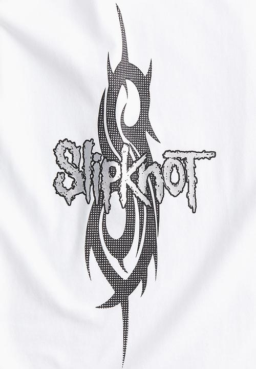 H&M - Printed T-shirt - white slipknot