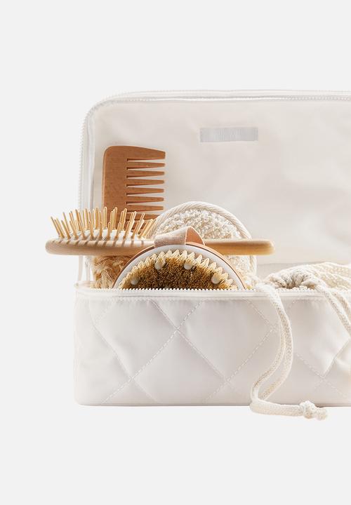 H&M - Large two-tiered wash bag - white