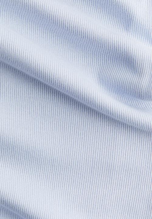H&M - Ribbed bodycon dress - light blue 