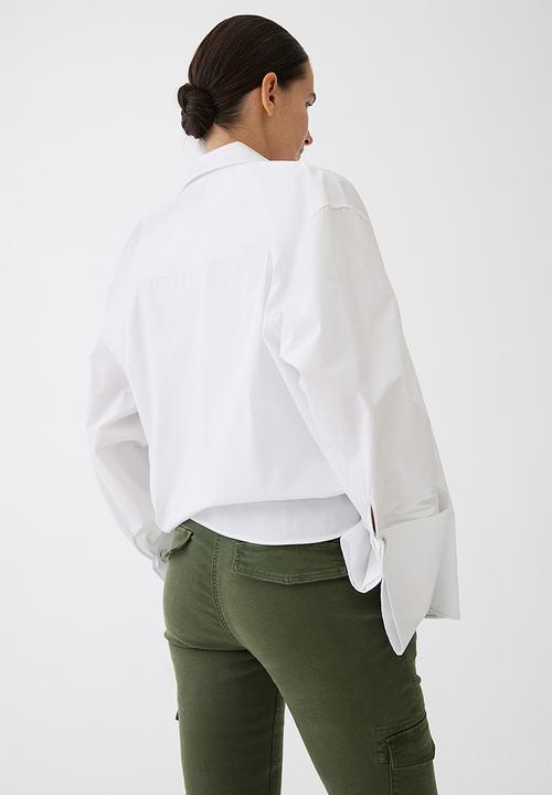 H&M - Mama slim cargo trousers - khaki green