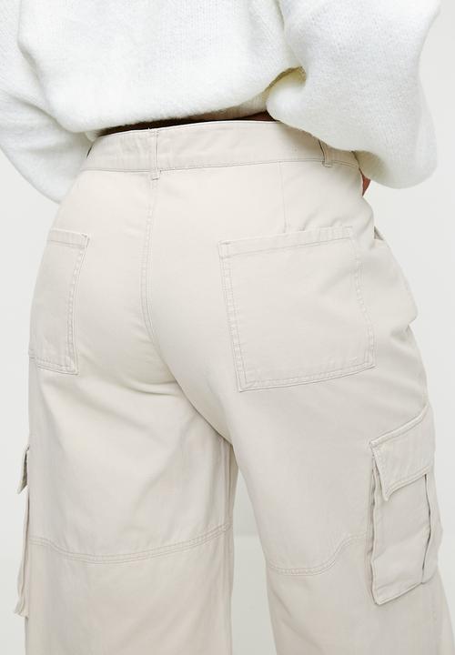 Cotton On - Plus Benny Cargo Pant - Washed Ecru