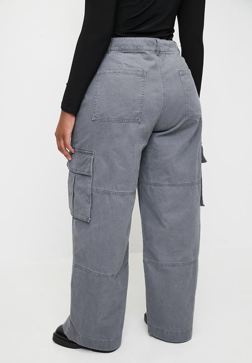 Cotton On - Plus Benny Cargo Pant - Washed Blue Slate
