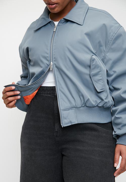 Cotton On - Plus Toby Bomber Jacket - Slate Blue