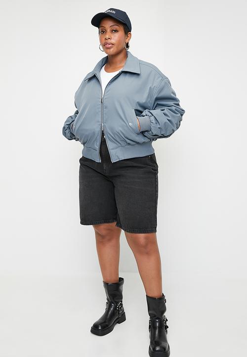 Cotton On - Plus Toby Bomber Jacket - Slate Blue