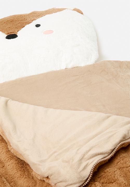 H&S - Fleece fox sleeping bag - brown