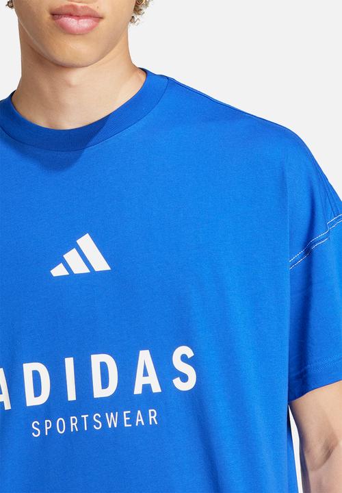 adidas Performance - All Szn Graphic Tee - Royal Blue
