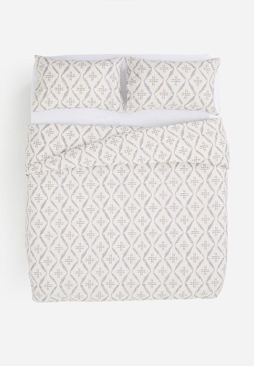 Sixth Floor - Aztec Ikat Cotton Blend Duvet Set - Natural