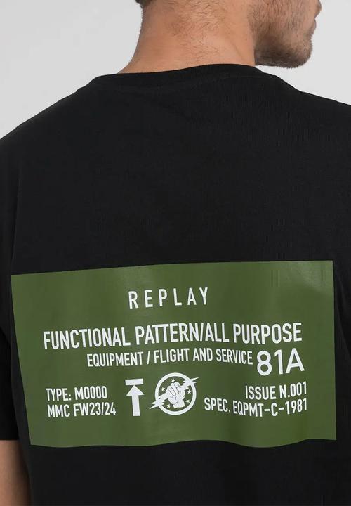 Replay - Replay logo T-shirt - black