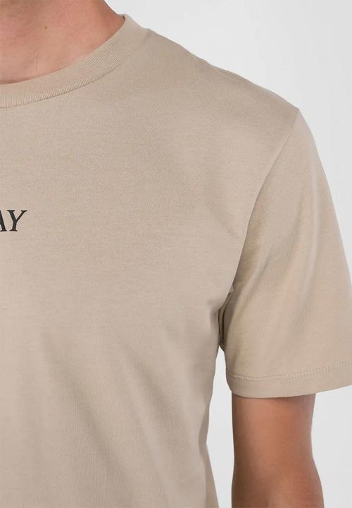Replay - Centre chest logo T-shirt - light taupe