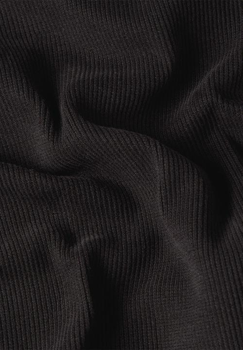 G-STAR - Ergonomic Slim Rib Dress L\S Wmn - Dk Black