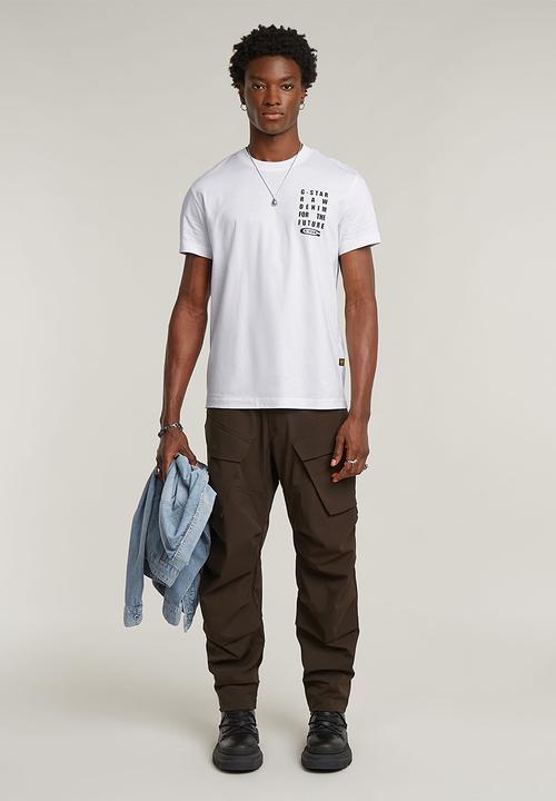 G-STAR - Text chest r t - white
