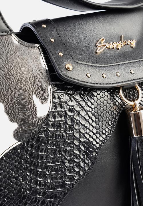 SISSY BOY - Animal story handbag - black
