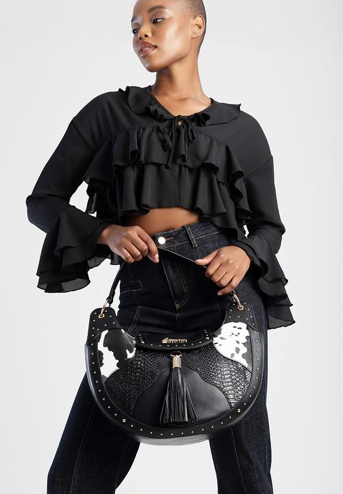 SISSY BOY - Animal story handbag - black