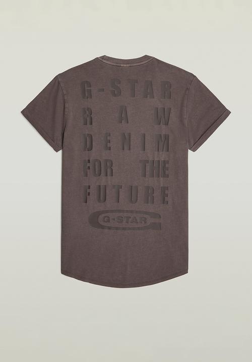 G-STAR - Text back gr overdyed lash r t - brown
