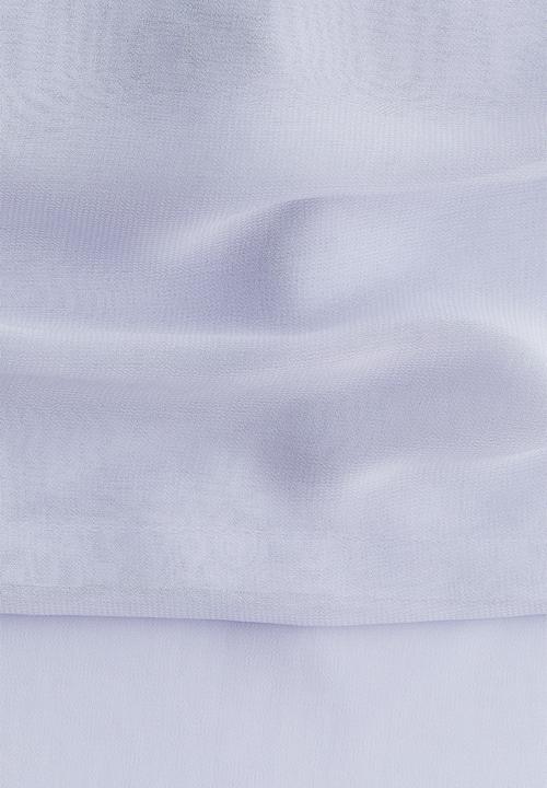 H&M - Off-the-shoulder chiffon top - light dusty purple