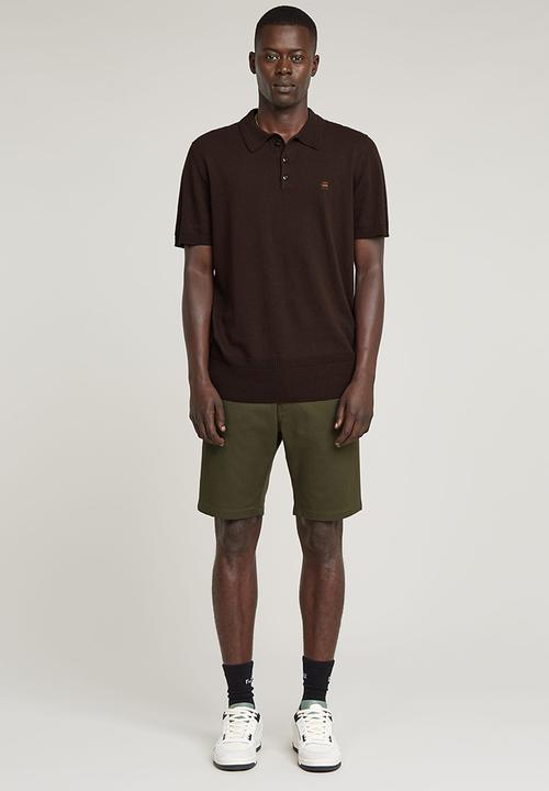 G-STAR - Knitted polo - brown