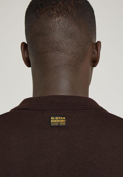 G-STAR - Knitted polo - brown