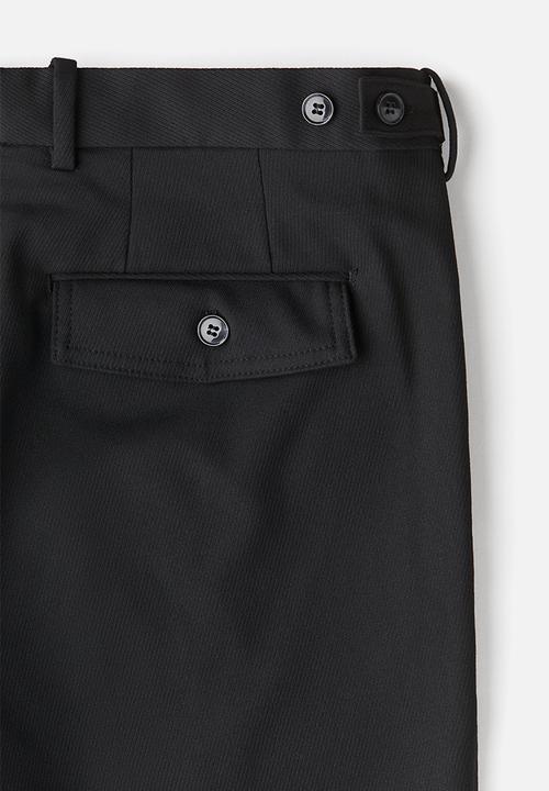 H&M - Regular fit cropped trousers - black