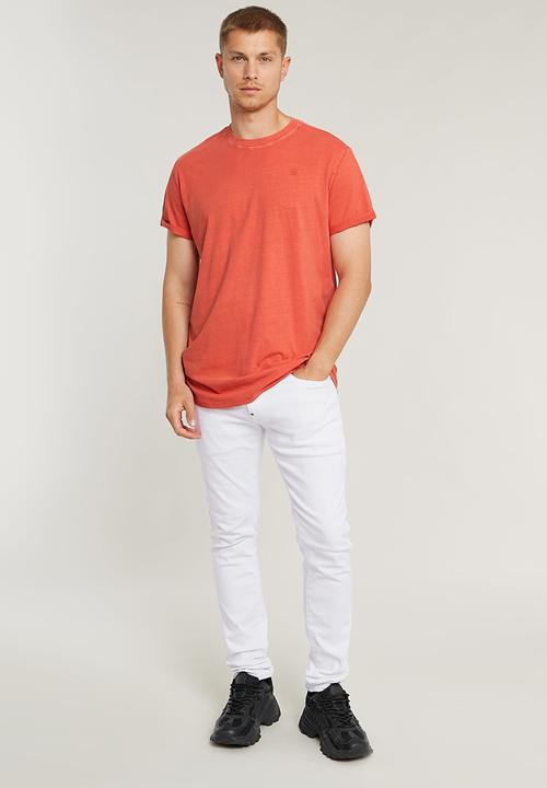 G-STAR - Text back gr overdyed lash r t - red