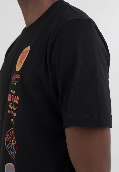 Replay - Graphic tee - black