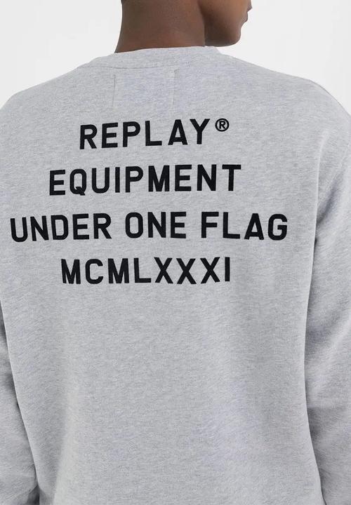 Replay - Replay branded sweatshirt - melange grey