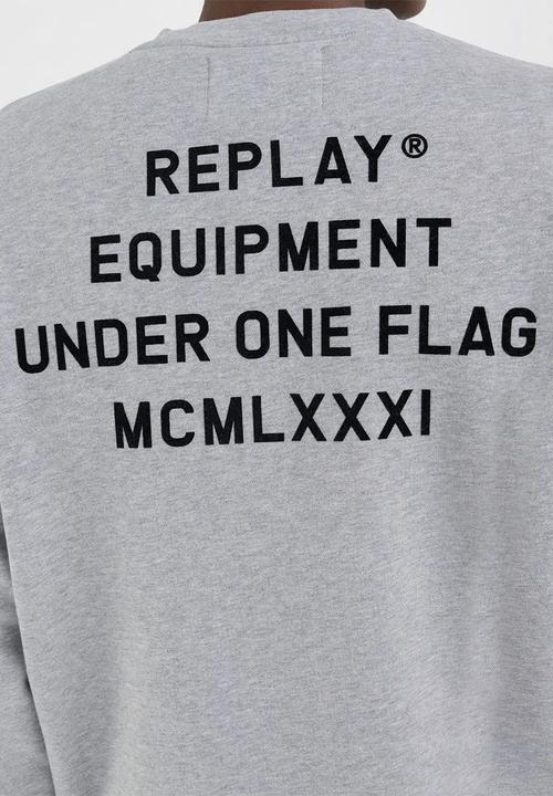 Replay - Replay branded sweatshirt - melange grey