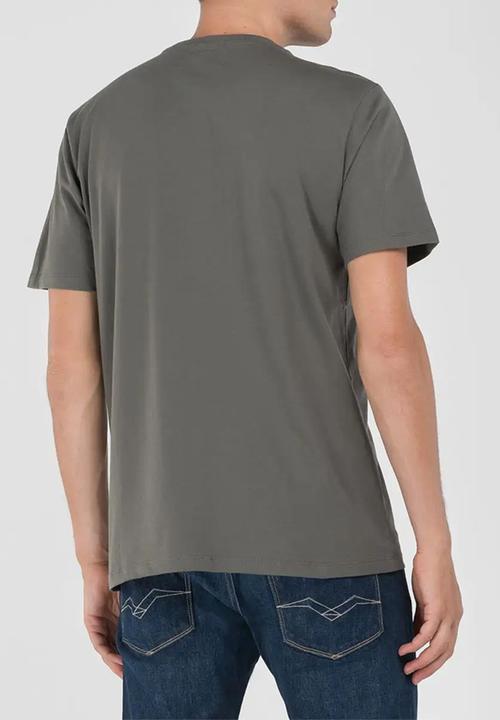 Replay - Centre chest logo T-shirt - iron grey