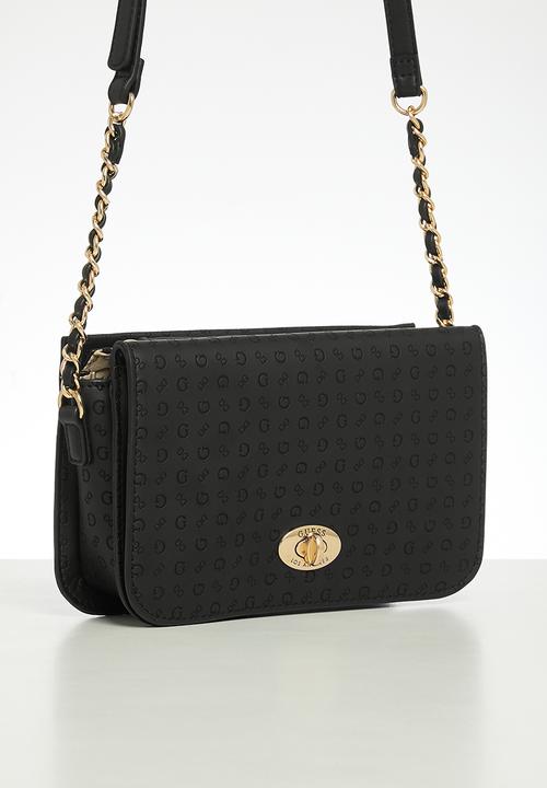 GUESS - Ballantyne mini crossbody flap bag - black