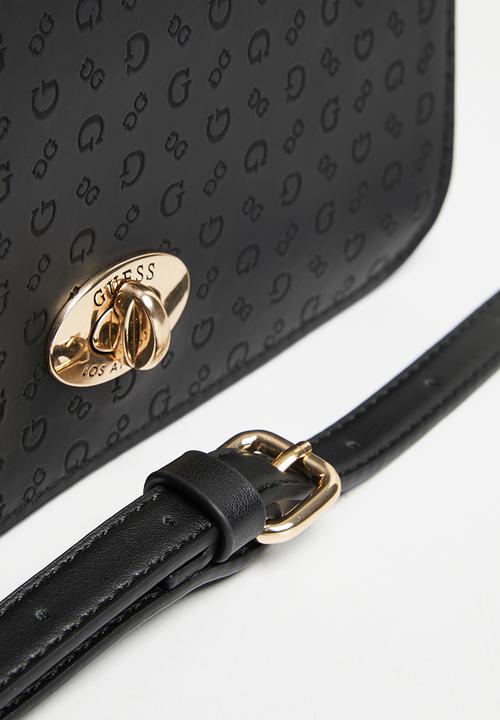 GUESS - Ballantyne mini crossbody flap bag - black