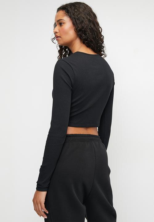 adidas Originals - Ess Crop Ls W - Black