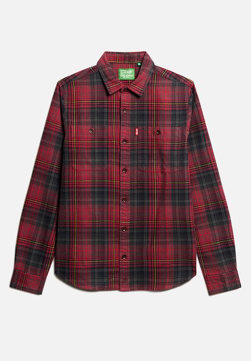 Superdry. - Vintage Check Overshirt - Boseman Check Red