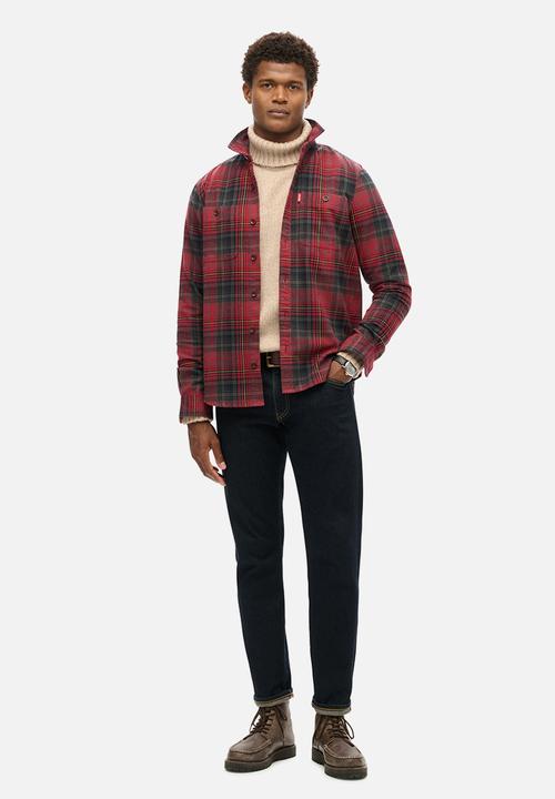 Superdry. - Vintage Check Overshirt - Boseman Check Red