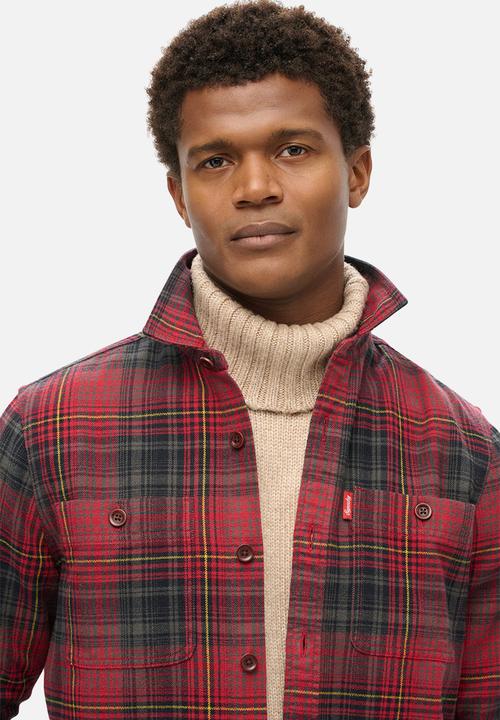 Superdry. - Vintage Check Overshirt - Boseman Check Red
