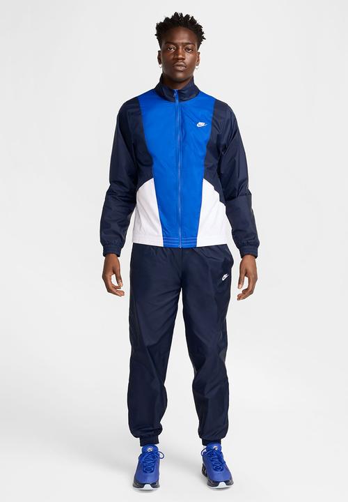 M Nk Club Wvn Trk Suit - Obsidian/White/Game Royal/White