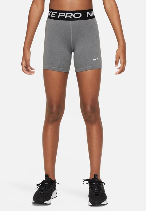 Nike - Girls Np Dri-fit 3ln Short - Carbon Heather/White