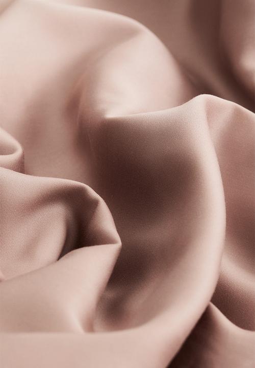 H&M - Satin double/king duvet cover set - peach pink 