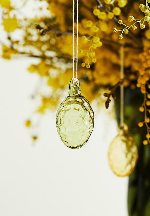 H&M - 2-Pack glass easter decorations - lime green
