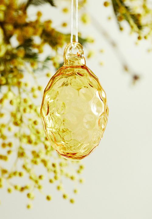 H&M - 2-Pack glass easter decorations - yellow