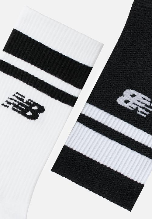 New Balance  - Run Repreve Mid Crew Sock 2Pk - White