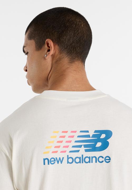 New Balance  - NB Athletics Multi Color Tee - White