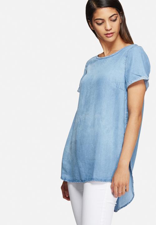 New Look - Denim longline tee