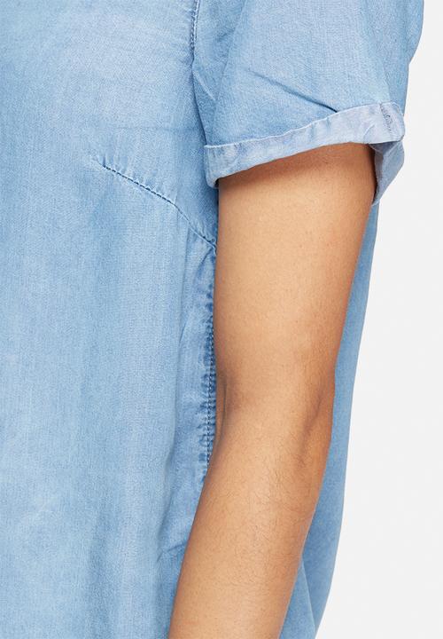 New Look - Denim longline tee