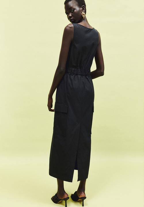 H&M - Long cargo dress - black