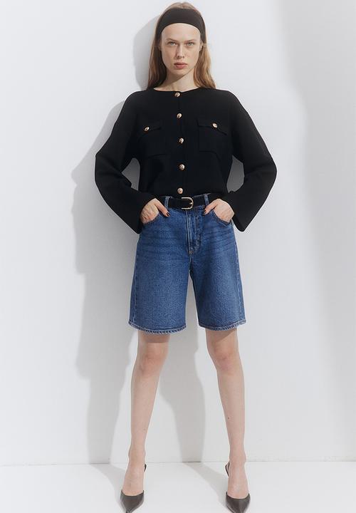 H&M - Pocket-detail cardigan - black